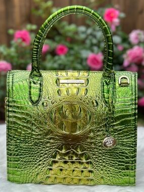 Rare! NWT Brahmin Small Caroline Cacti Green Melbourne Purse